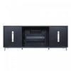 Brighton Modern 2-Piece Electric Fireplace in Black and Onyx | Foyer electrique moderne Brighton 2 pieces en noir et onyx