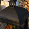 Outsunny 26" Fire Pit With Poker, Chimney Style Wood Burning Firepit, Black|Outsunny Foyer A Bois De 26 Po Avec Tisonnier, De Style Cheminee, Noir