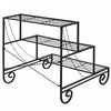Costway 3 Tier Outdoor Metal Plant Stand Flower Planter Garden Display Shelf Rack