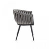 Hildy Accent Dining Arm Chair, Dark Grey Velvet (set of 2) | Chaise de salle à manger avec accoudoirs Hildy en velours gris foncé (ensemble de 2)