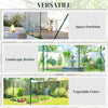 Outsunny Garden Fence Barrier, Welded Fence Roll Plastic-Coated Steel Green