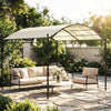 Outsunny 10' x 10' Pergola UV30+ Canopy Steel Frame, Cream White