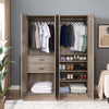 Lee Modern 2-Piece Wardrobe Closet in Rustic Gray Armoire | Armoire-penderie moderne Lee 2 pieces en gris rustique