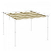 Outsunny Retractable Replacement Pergola Canopy For 10' X 10' Pergola, Pergola Cover Replacement, Be|Outsunny Toile De Pergola Retractable De Remplacement Pour Pergola 9.8' X 9.8', Couverture De Pergol