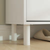 HOMCOM Narrow Shoe Storage Cabinet with Adjustable Shelves, White