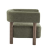 Evelyn Accent Arm Chair with Comfortable Seating and Boucle Upholstery,Olive Green Accent Chair | Evelyn Fauteuil d’appoint avec assise confortable et revetement en boucle, vert olive
