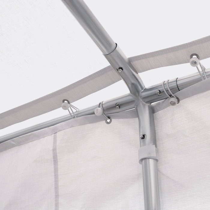 Outsunny 20'x13' Heavy Duty Party Tent, Carport Garage Canopy, Portable Sun Shelter With Sidewalls White