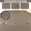 Costway 15FT Double-Sided Twin Patio Umbrella Sun Shade Outdoor Crank Market Base Coffee
