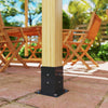 Outsunny 8PCS Pergola Kit Brackets for 4"x4" (Actual 3.6"x3.6") Lumber