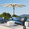 Outsunny 10' Offset Patio Umbrella 360° Rotation Cantilever Umbrella, White
