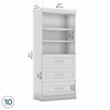 Bestar Pur 36 W Closet Organizer with Drawers - Bark Grey|Organisateur de garde-robe Pur de Bestar de 36 po (L) avec tiroirs - gris écorce