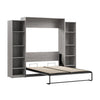 Bestar Claremont 10-Shelf Queen Murphy Bed - Platinum Grey|Grand lit escamotable Claremont de Bestar à 10 tablettes - gris platine