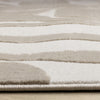 Leopold Modern Mid-Century Beige Cream Area Rug - 5'3" x 7'7"|Carpette Leopold beige et crème de style moderne du milieu du 20e siècle - 5 pi 3 po x 7 pi 7 po