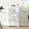 HOMCOM 43" Kitchen Pantry Cabinet, Modern 4-Tier Storage Cabinet, White