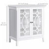 HOMCOM Sideboard Display Cabinet with 2 Glass Doors Adjustable Shelves
