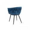 Hildy Accent Dining Arm Chair, Blue Velvet (set of 2) |  Chaise de salle à manger avec accoudoirs Hildy en velours bleu (ensemble de 2)