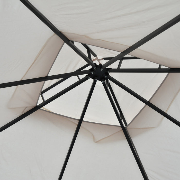 Outsunny 10'x10' Patio Gazebo, Outdoor Garden Canopy For Events Party Backyard With Mosquito Netting