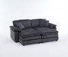 Liam 84.6" Comfortable Cloud Modular Sofa with Corduroy Upholstered,Grey  | Liam Canape modulaire confortable Cloud 84,6" avec revetement en velours cotele, Gris