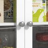 HOMCOM 71" Kitchen Pantry Storage Cabinet w/Adjustable Shelves Glass Door