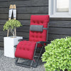 Outsunny Padded Zero Gravity Chair, Folding Recliner Chair, Red
