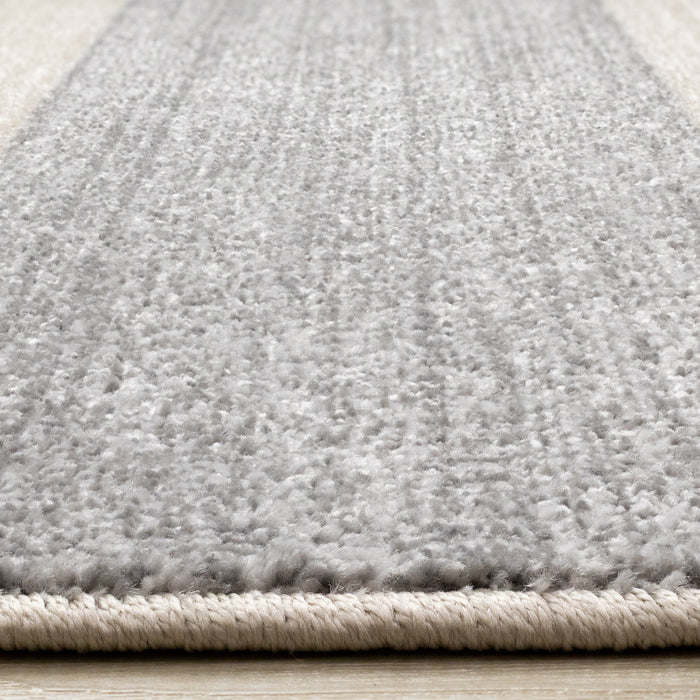 Covington Beige Grey Striped Design Rug, 5'3\" x 7'7\" Indoor Area Rug