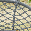 Outsunny Patio Hammock Chair 2 Seat, Hanging Rope Hammock Swing With Metal Frame And Cushion, Large |Outsunny Chaise Suspendue Chaise Hamac A Suspendre Avec Cadre En Metal Et Coussin, Grand Siege En Ma