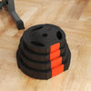 Soozier Set Of 4 1-inch Weight Plates With 3 Grips, 2 X 22lbs + 2 X 11lbs