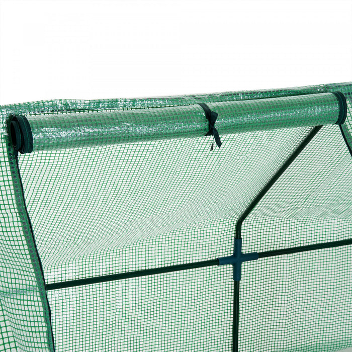 Outsunny 106\" X 36\" X 36\" Portable Mini Greenhouse Tunnel Growing Tent Plants Flower Warm House W/ Zippered Roll-up Doors, Pe Cover, Green
