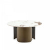 Monica Modern Glam 2-Piece Coffee Table & End Table Set in Bronze Coffee Table Set | Ensemble moderne et glamour Monica de 2 tables : table basse et table d’appoint en bronze