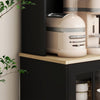HOMCOM Kitchen Pantry with 3 Storage Cabinets, 2 Open Shelves, Countertop