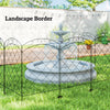 Outsunny 11.4' Garden Fence, Steel Fence Panels, Pack of 4, Black