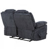 Renner 59 in. Upholstered Manual Reclining Loveseat with Lever - Dark Grey | Causeuse inclinable manuelle Renner de 59 po rembourree avec levier - Gris fonce