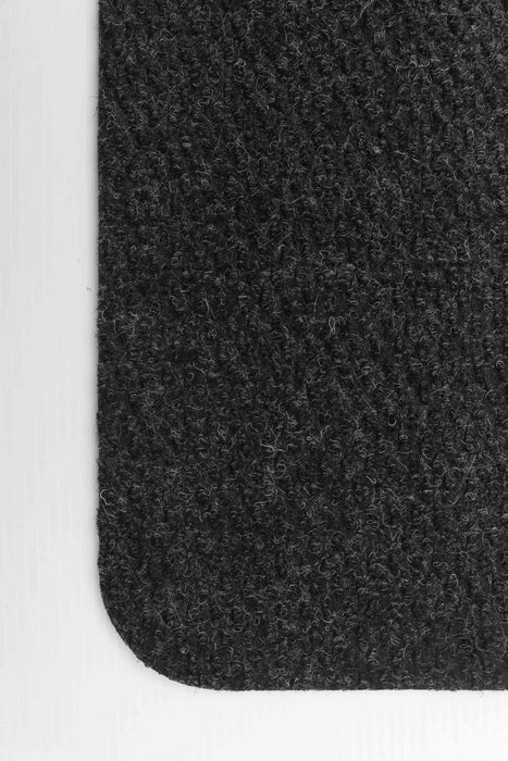 Modern 1'8\" x 2'7\" Hobnail indoor/outdoor Rug mat in Black Outdoor Area Rug