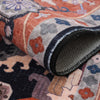 Aqua Black Star Washable Non-slip Low Pile Area Rug 5'x7' | Tapis Etoile Noire Lavable Antiderapant A Poils Ras 5'x7'