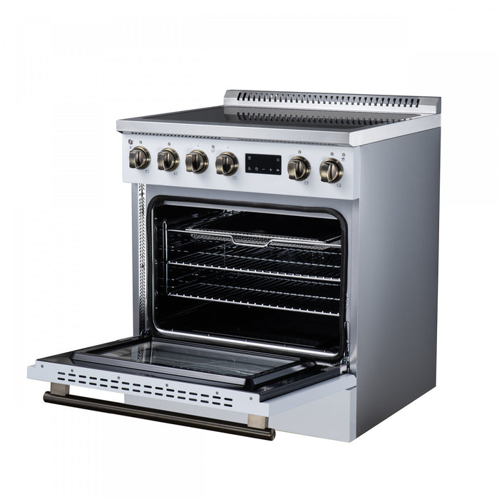 Forno Torino 30 Inch White Induction Range, 4.32 cu.ft - FFSIN0936-30WHT Electric Range