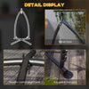 Outsunny Hammock Stand with Steel Frame for Camping Picnic Patio Black