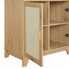 Sheridan Mid-Century Modern 31" Bookcase Cabinet in Natural (7-Shelf) - Set of 2 | Armoire bibliotheque Sheridan style milieu du siecle 79 cm en bois naturel (7 etageres) – Lot de 2