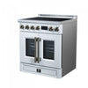 Forno Torino French Door 30 Inch White Induction Range, 4.32 cu.ft. - FFSIN0950-30WHT Electric Range | Cuisiniere a induction Torino de 30 po, blanche, avec portes francaises, 4,32 pi³ – FFSIN0950-30WHT