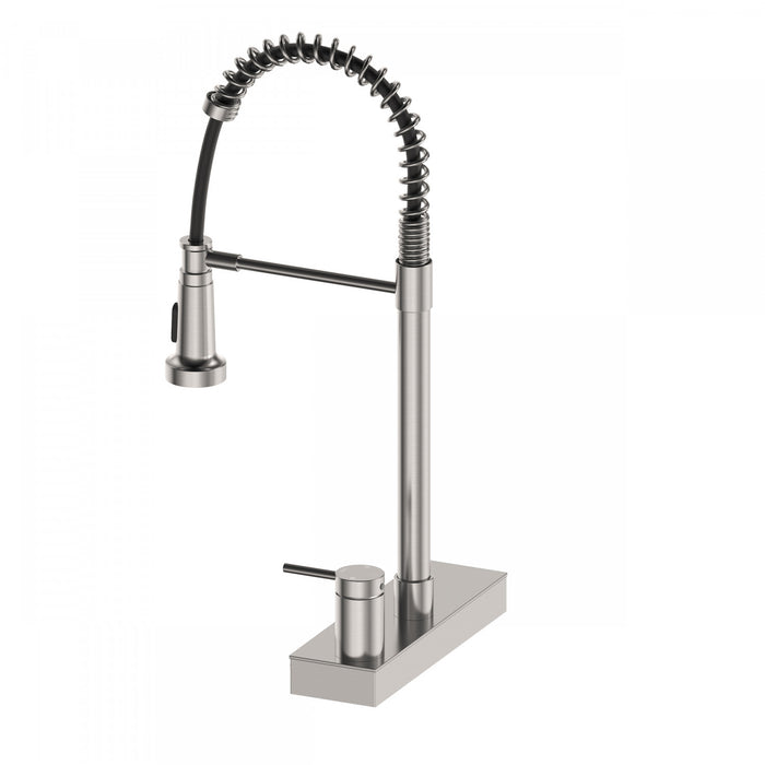 4 Function Chef Pivoting Waterfall Pull-Down Kitchen Faucet, Magnetic Docking. Brushed Nickel-FCWCMBND1 Laundry Combo