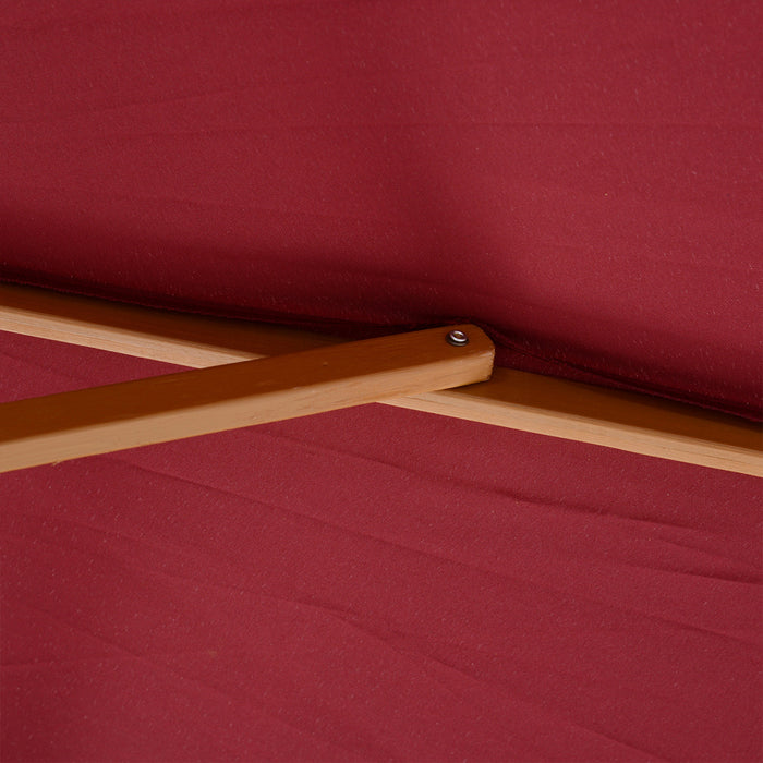 Outsunny 10' X 8.2' Round Patio Umbrella Wine Red
