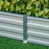 Outsunny 95" X 36" X 12" Galvanized Raised Garden Bed, Metal Elevated Planter Box, Easy Diy And Clea|Outsunny Lit De Jardin Sureleve 95" X 36" X 12" Galvanise Pour Fleurs, Vert