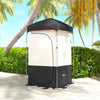 Outsunny Camping Shower Tent with Solar Shower Bag and Carrying Bag, Black