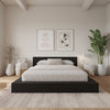Kanso Low Platform Bed Set King Bed | Kanso Lit a Plateforme Basse avec Tete de Lit