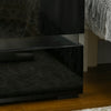 HOMCOM LED Nightstand Bedside Table with Drawers LED Light Black