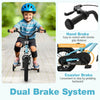 Costway 12" Kids Bike For 3-4 Years Old Boys & Girls With Adjustable Seat Handbrake Reflectors Blue
