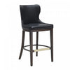 Blair Modern Wood Upholstered Barstool in Black - Set of 2 Bar Stool | Tabouret de bar Blair moderne en bois et tissu, noir - Lot de 2