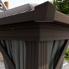 Outsunny 10' x 12' Outdoor Hardtop Gazebo Patio Gazebo, Dark Grey