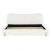Luna Upholstered Bed with Plush Headboard,King Size - White | Lit Luna Rembourre avec Tete de Lit Moelleuse, Taille King - Blanc