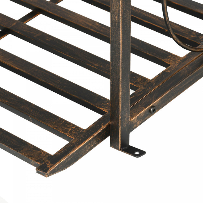 Outsunny 6FT Garden Bridge with Safety Rails Decorative Pond Bridge, Brown