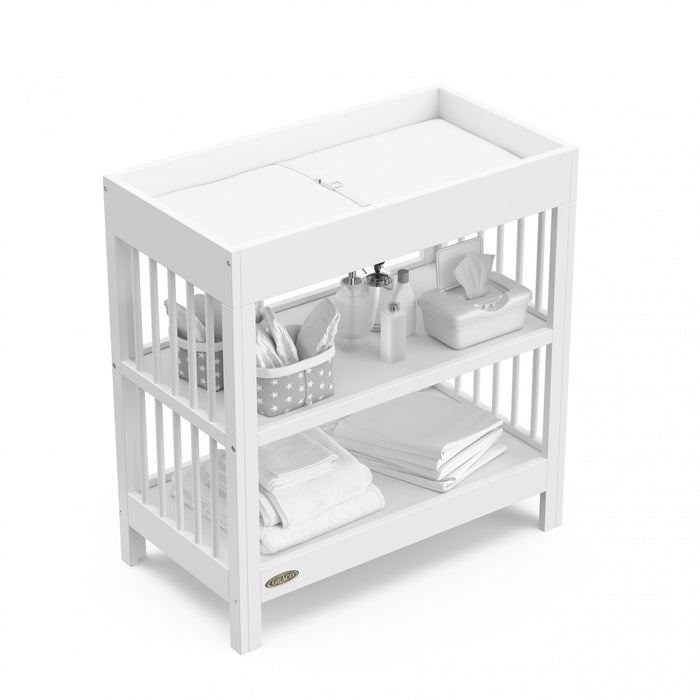 Graco Teddi Changing Table with Water-Resistant Changing Pad - White